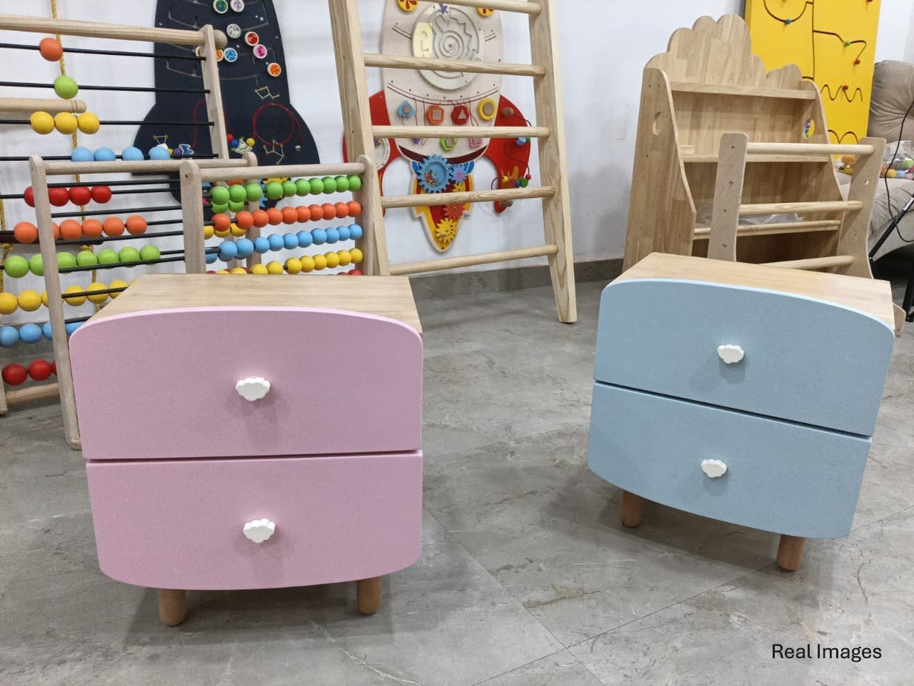 Decorative Charm Bedside Table with 2 Drawers Kids Furniture (Set OF 2)