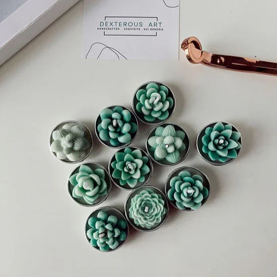 Succulent Tealight Candles