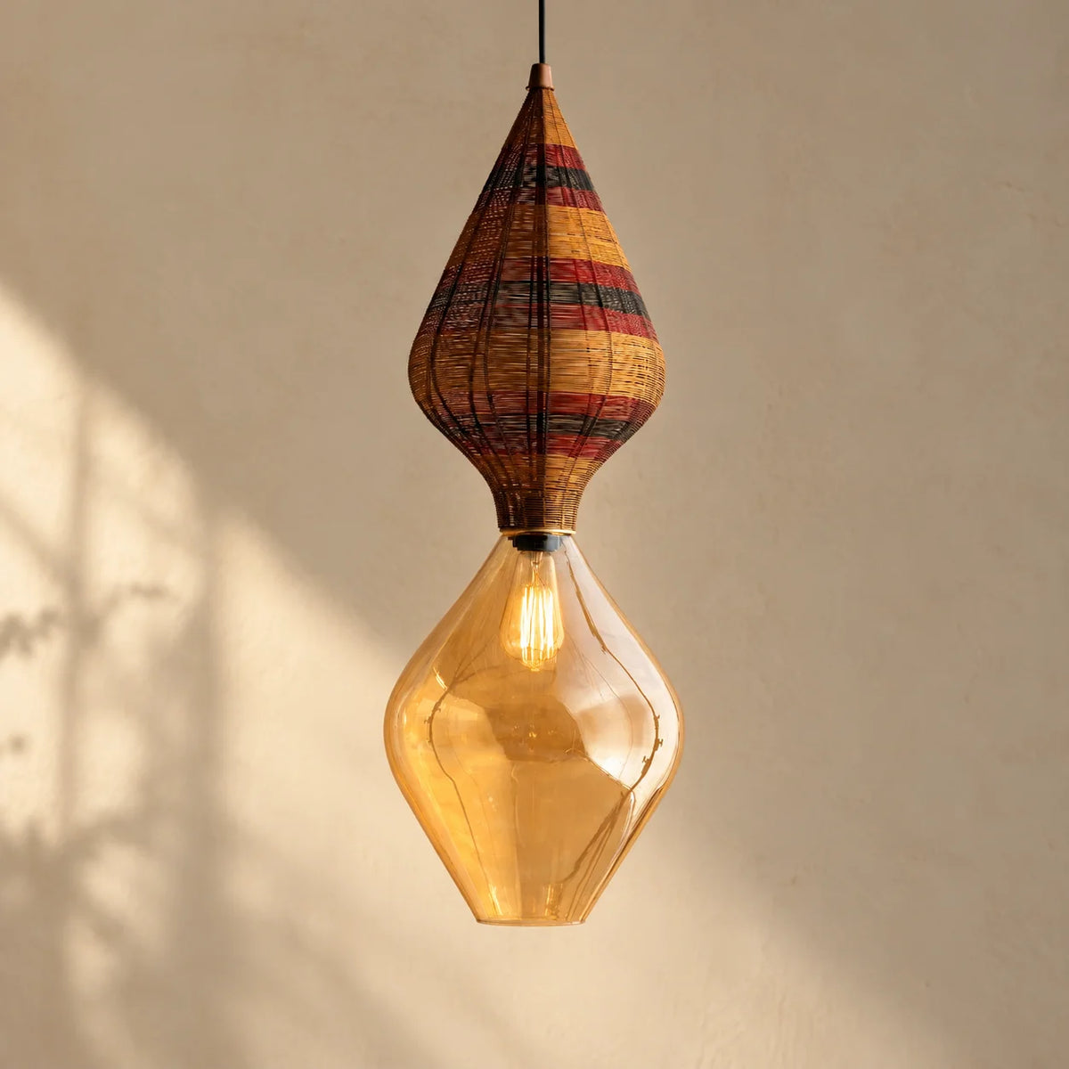 Twilight Hanging Lamp Light | Gold Borosilicate Glass Designer Pendant Light