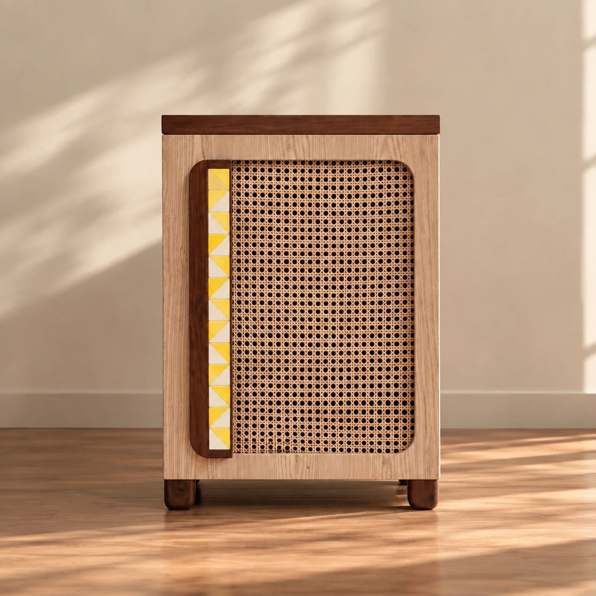 Cocoa Cane Single Door Cabinet