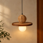 Satoi Teak Cane Pendant Lamp | Hanging Lights Lamp | Rattan Hanging lamp for Living Room