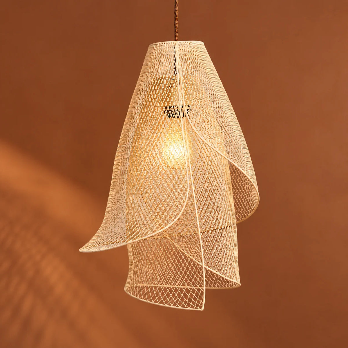 Lily Elegant Off-white Pendant Hanging Lamp For Dining Room & Home Decor