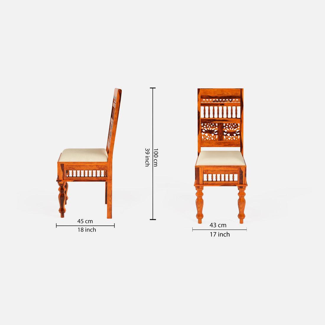 Rinika 2 Seater Dining Table Set | Sheesham Wood Dinner Table Set with 2Pc Chair