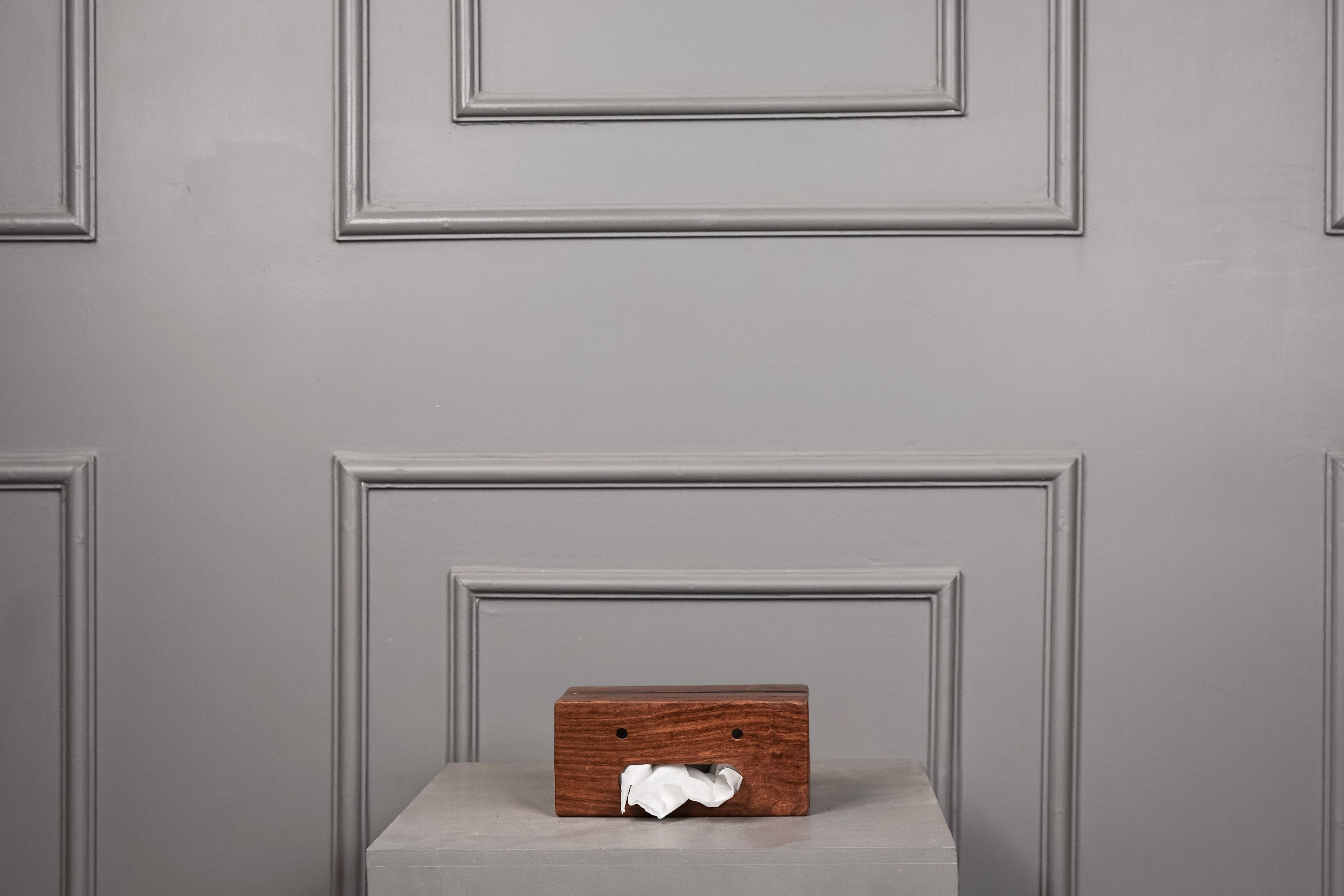 Handcrafted Wooden Double Side Tissue Box