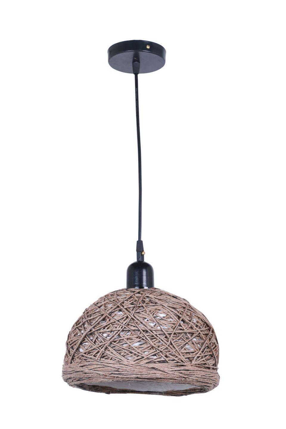 Bowl Shaped Modern Pendant Light Brown Ceiling Hanging Light Lamp