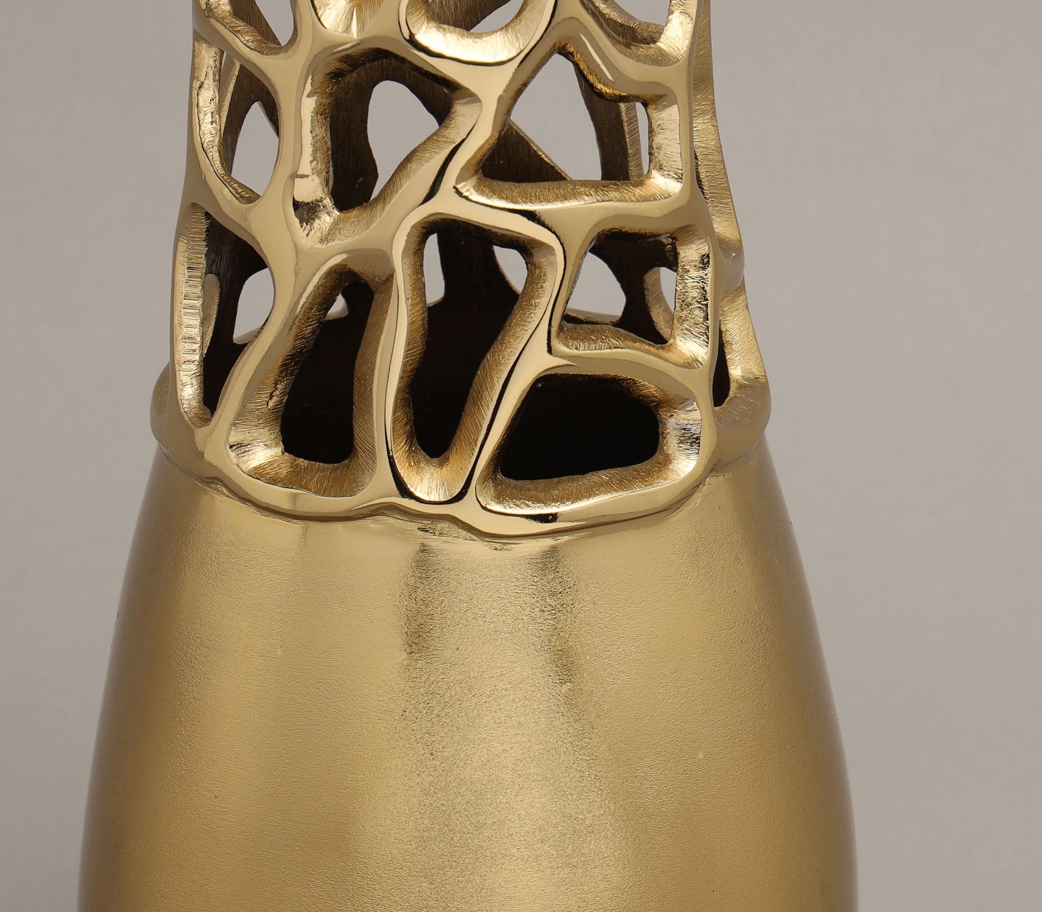 Sierra Mesh Vase | Gold Finished