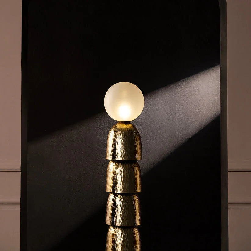 Totem Burgundy Embossed Floor Lamp