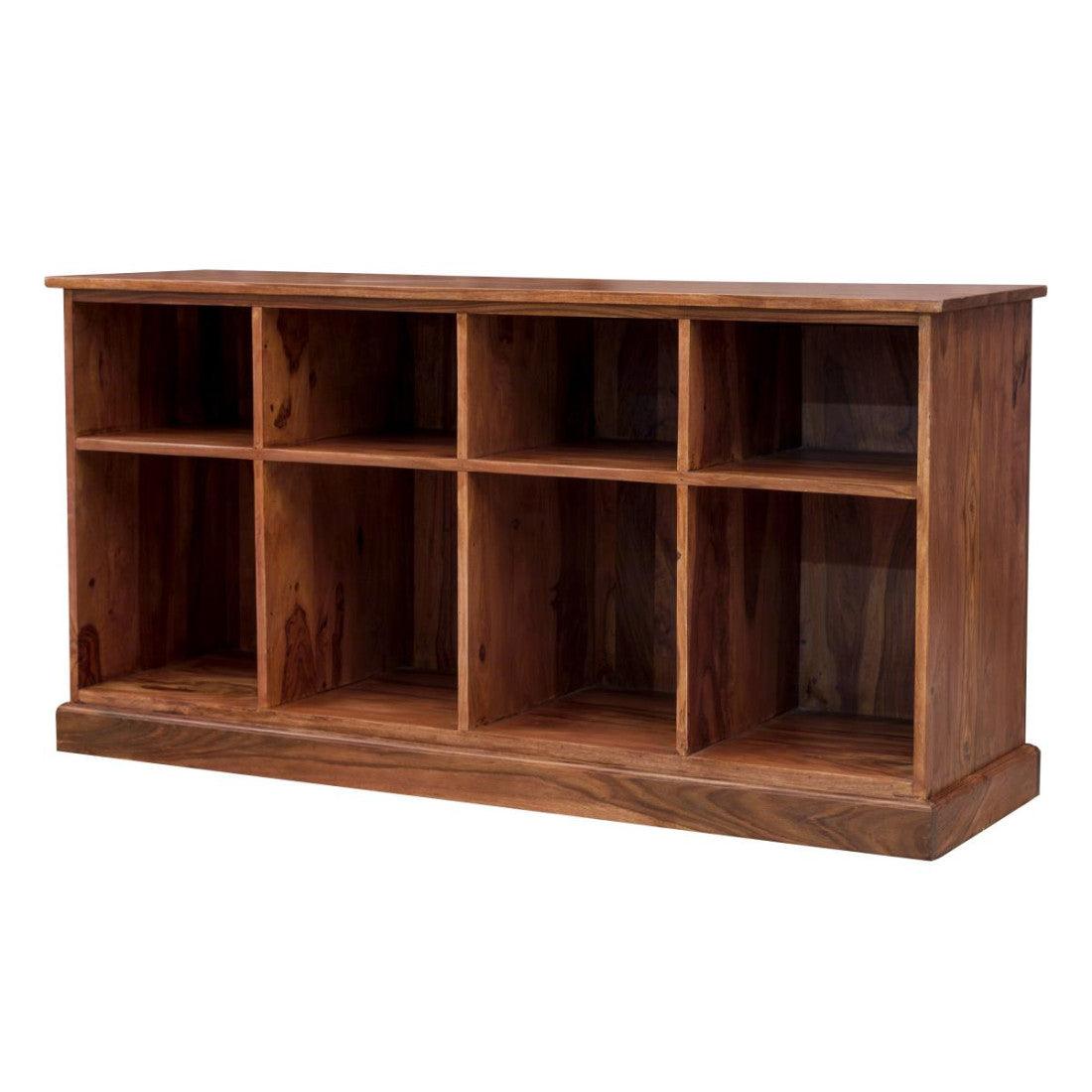 Solid Sheesham Wood Space Saver Large Bookshelf | Sideboard