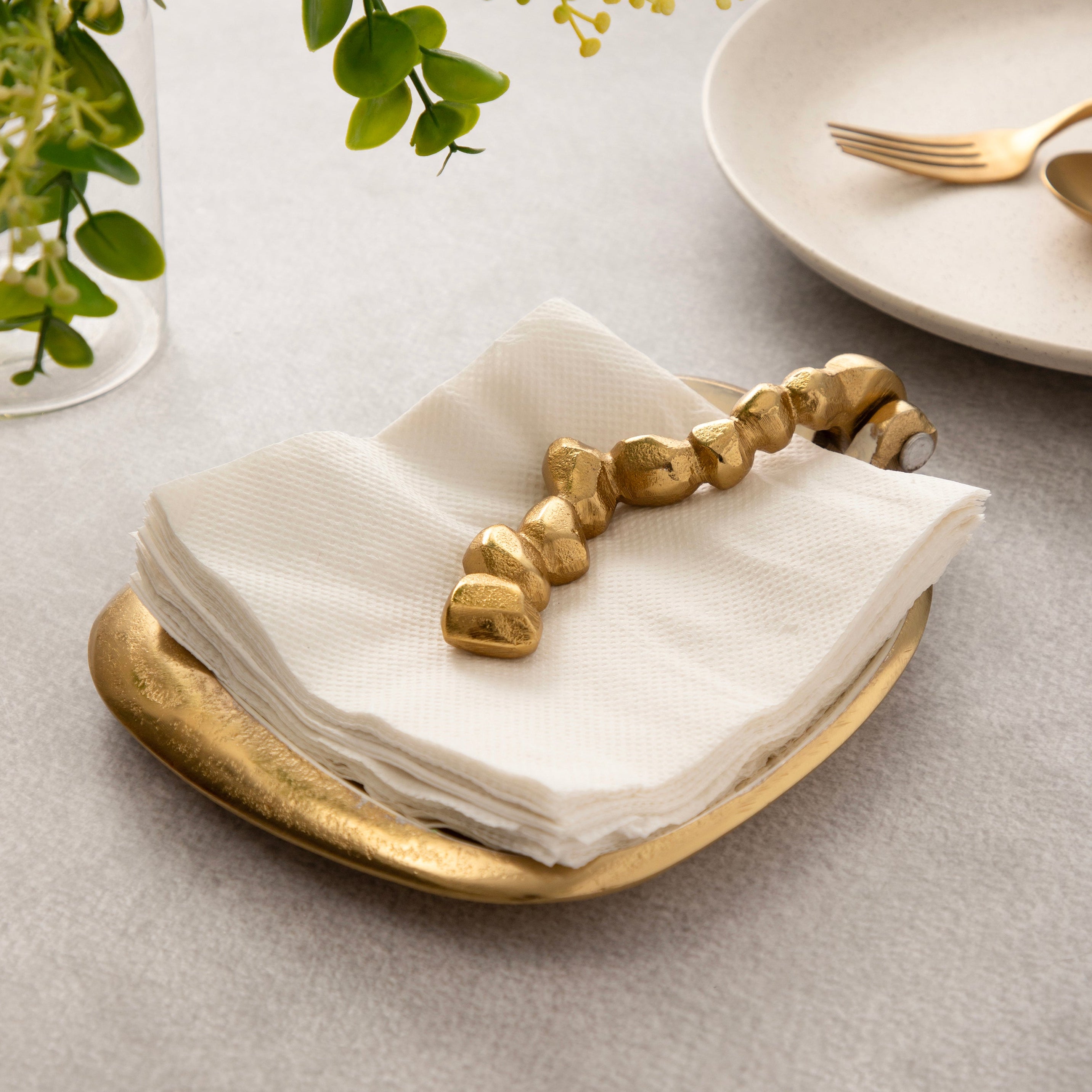 Sable Stone Tissue Holder Tray
