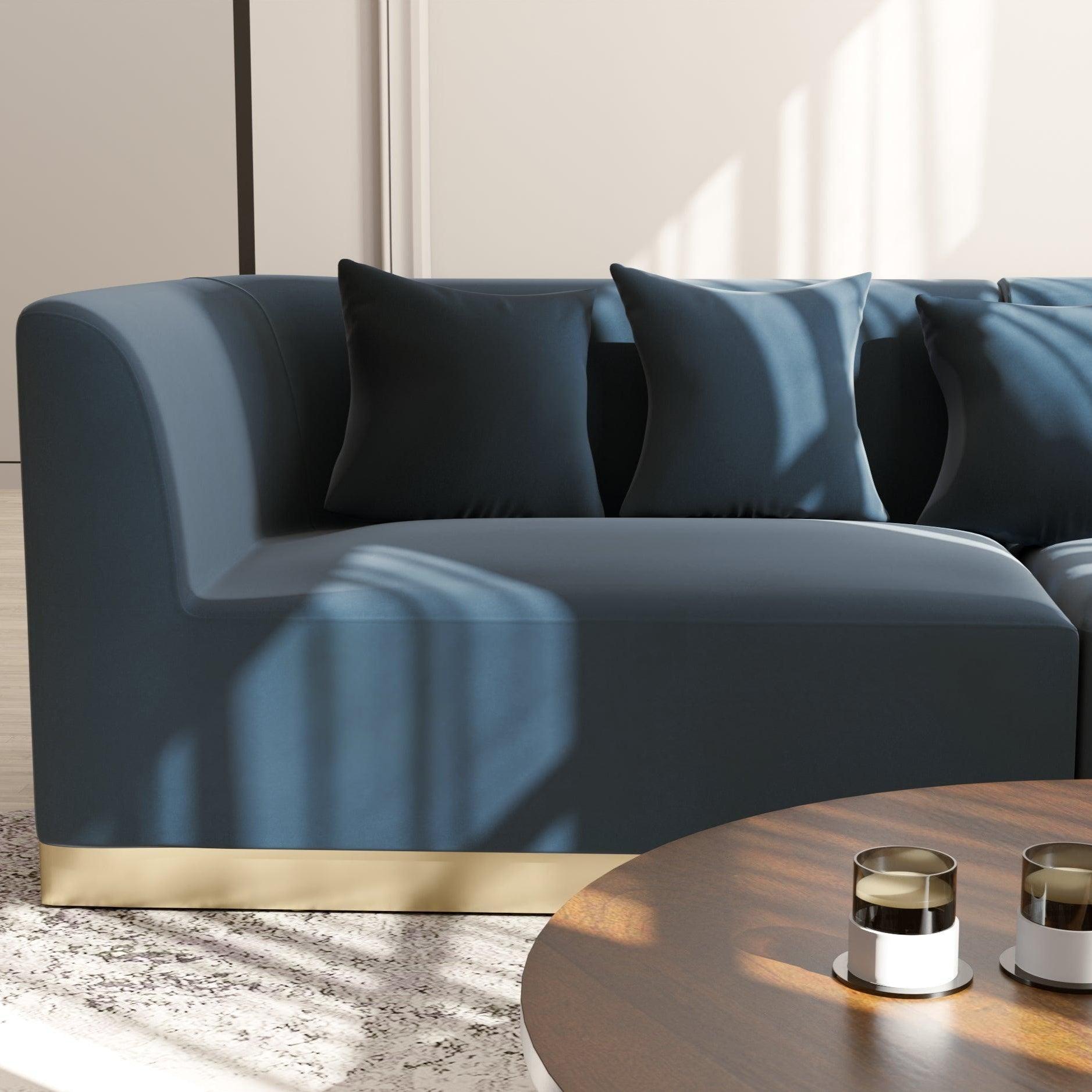 Nara L-Shape Sofa | Upholstery and Mild steel