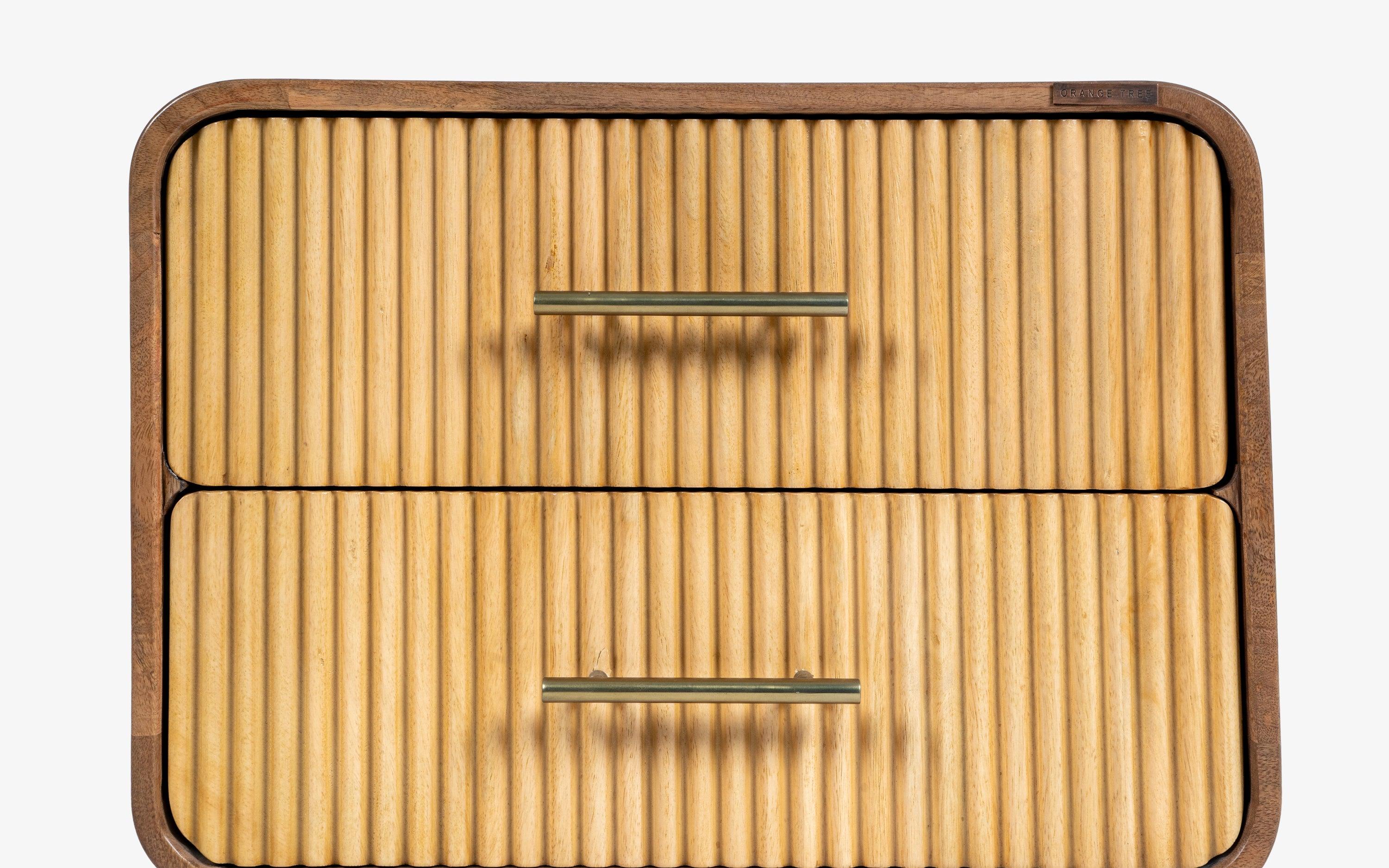 Linn Bedside Table | Mango Wood and Mango Veneer