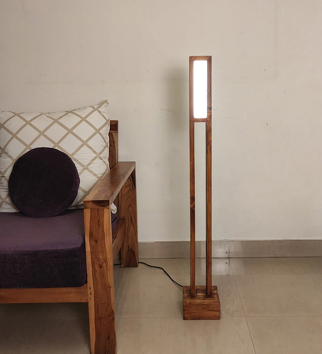 Elevar LED Wooden Floor Lamp | Standing Lampshade