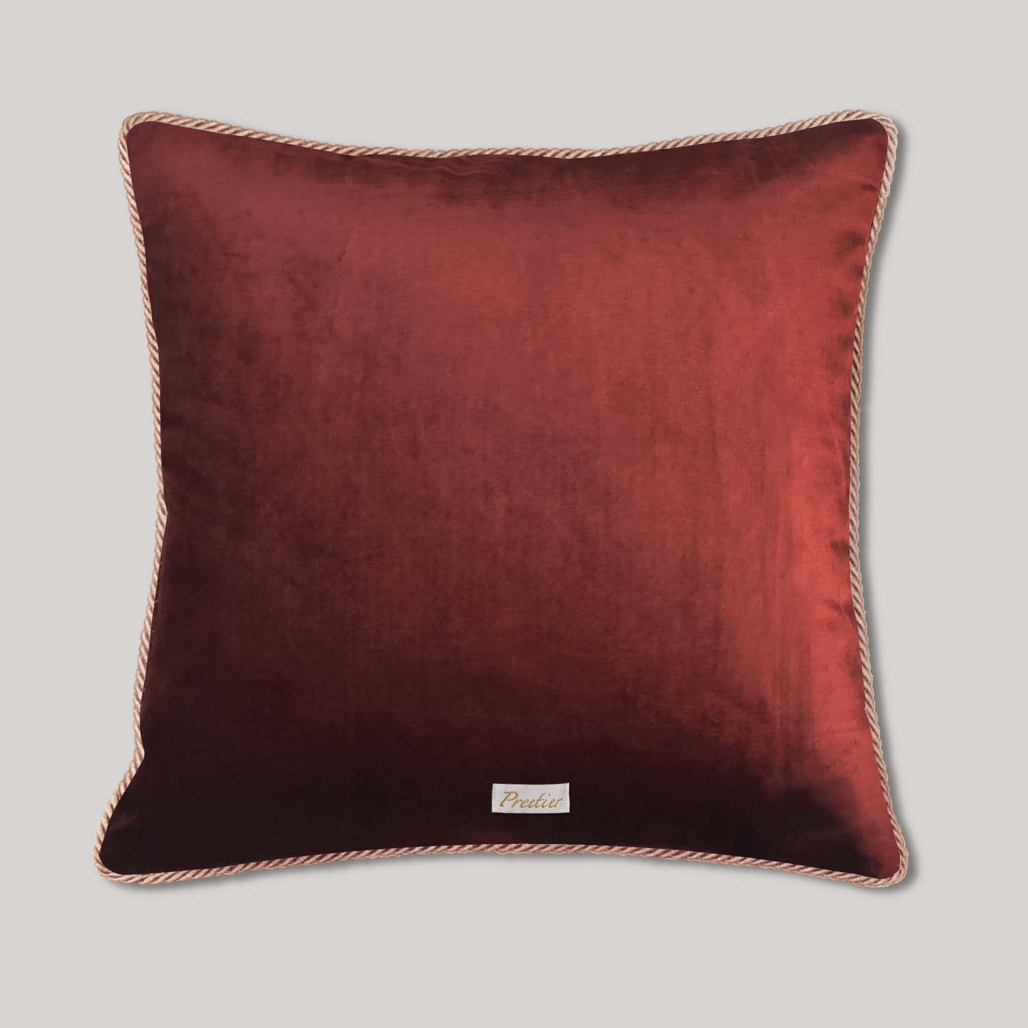 Elysian Drift Petals - Embroidered Cushion Cover - 18 x 18