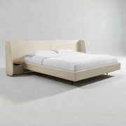 Hunter Fabric Upholstery With Metal Legs King Size Bed