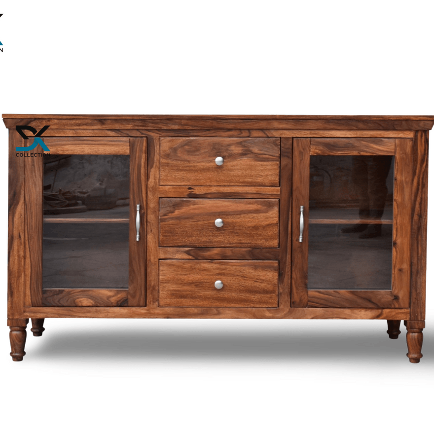 Monarch Solid Sheesham Wood Kitchen Crockery Cabinet