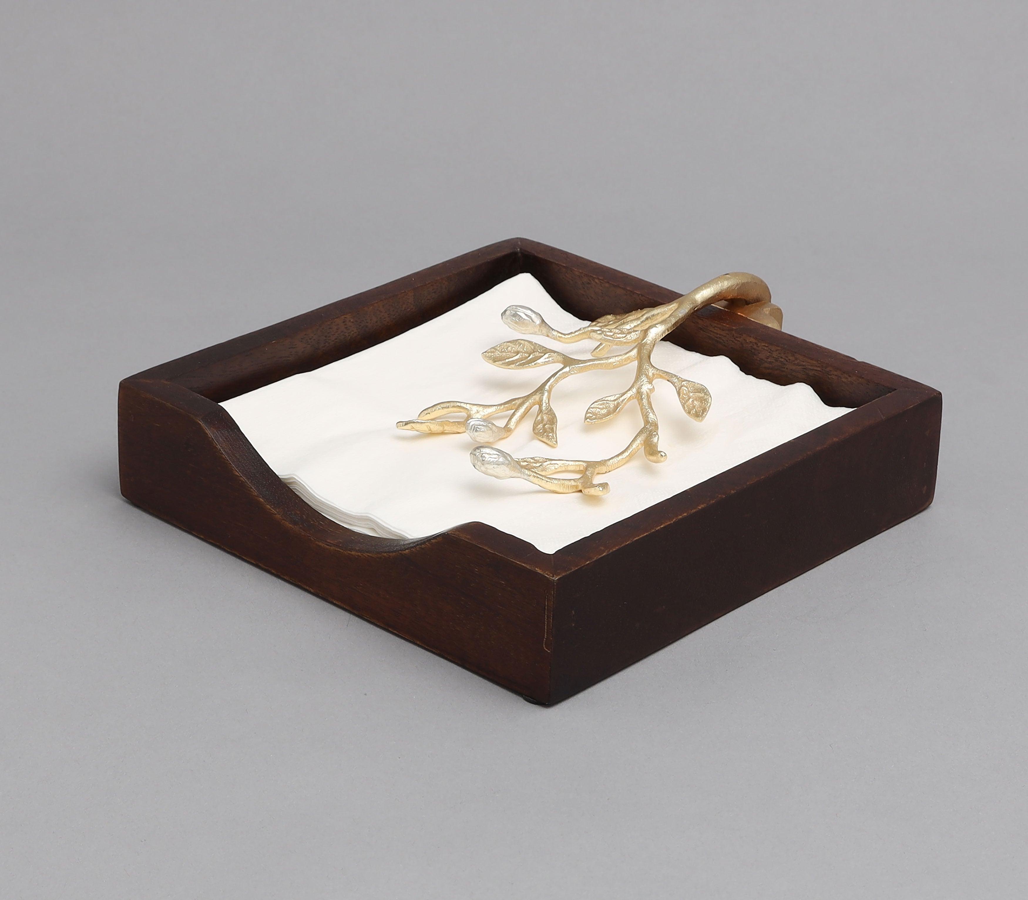 Leaves with Bud Serviette Holder