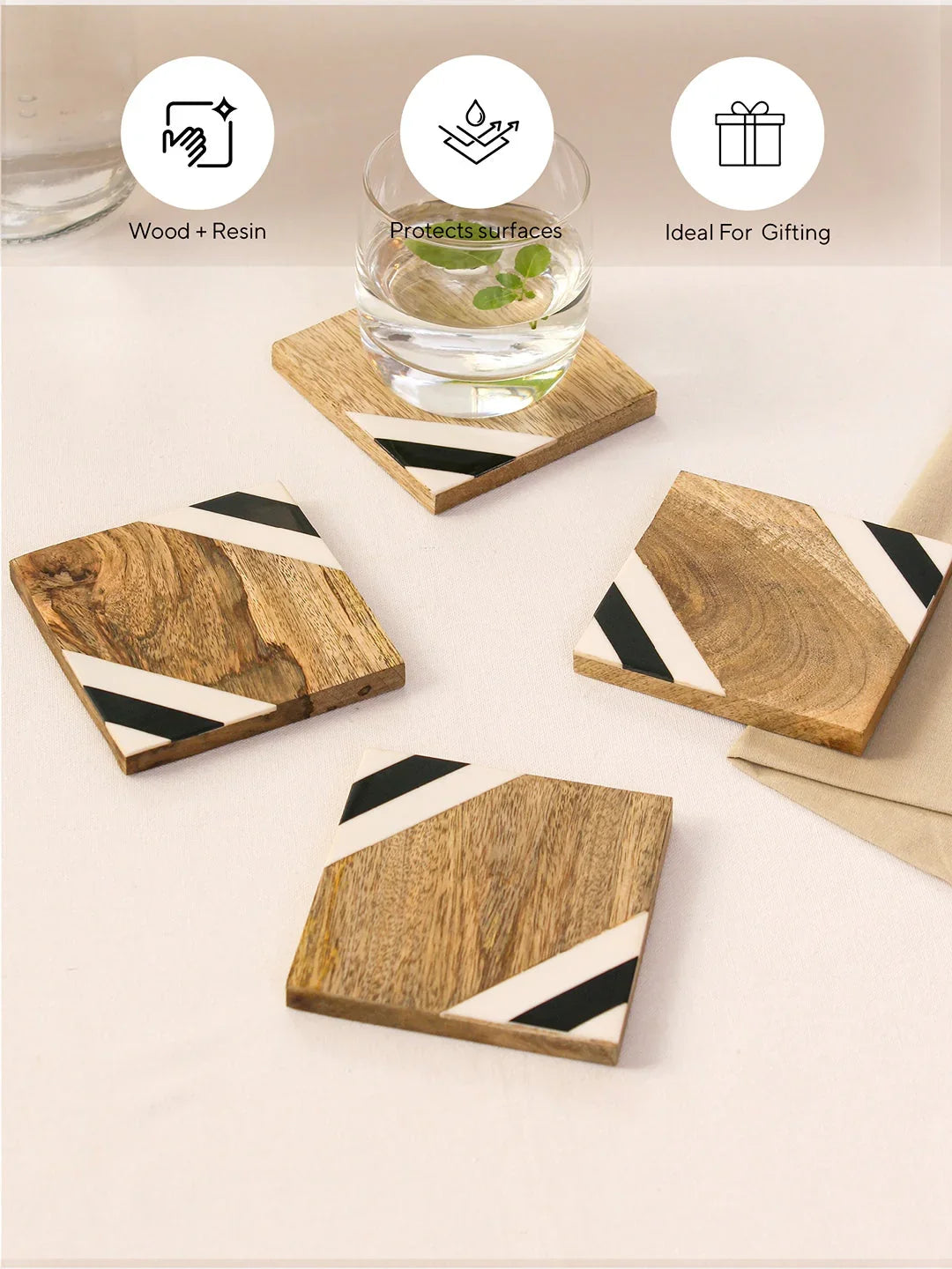 Netrani Coasters In Multicolor Colour