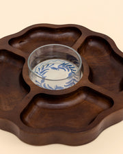 Frosted Wooden Chip & Dip Platter