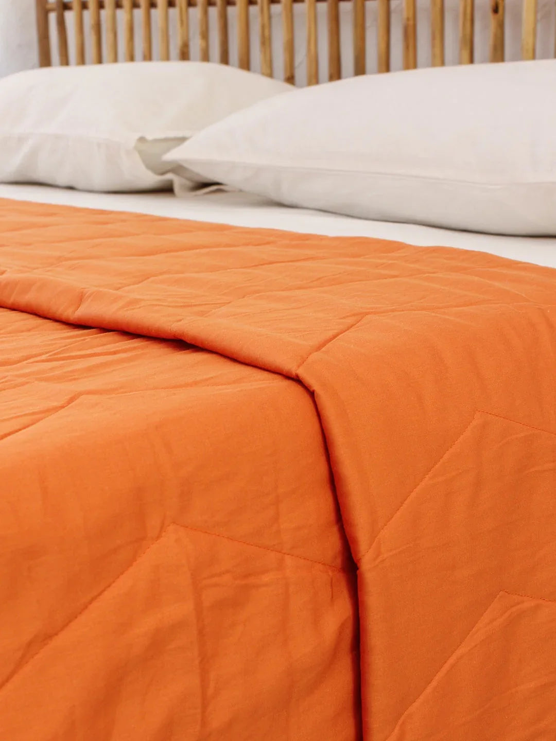 Karanji Bedcovers In Orange Colour