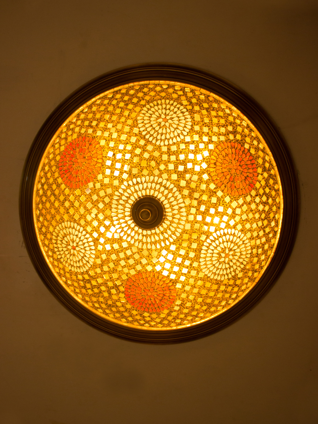 Dish Tilak Antique Brass 5 Light Flush
  Mount Ceiling Light