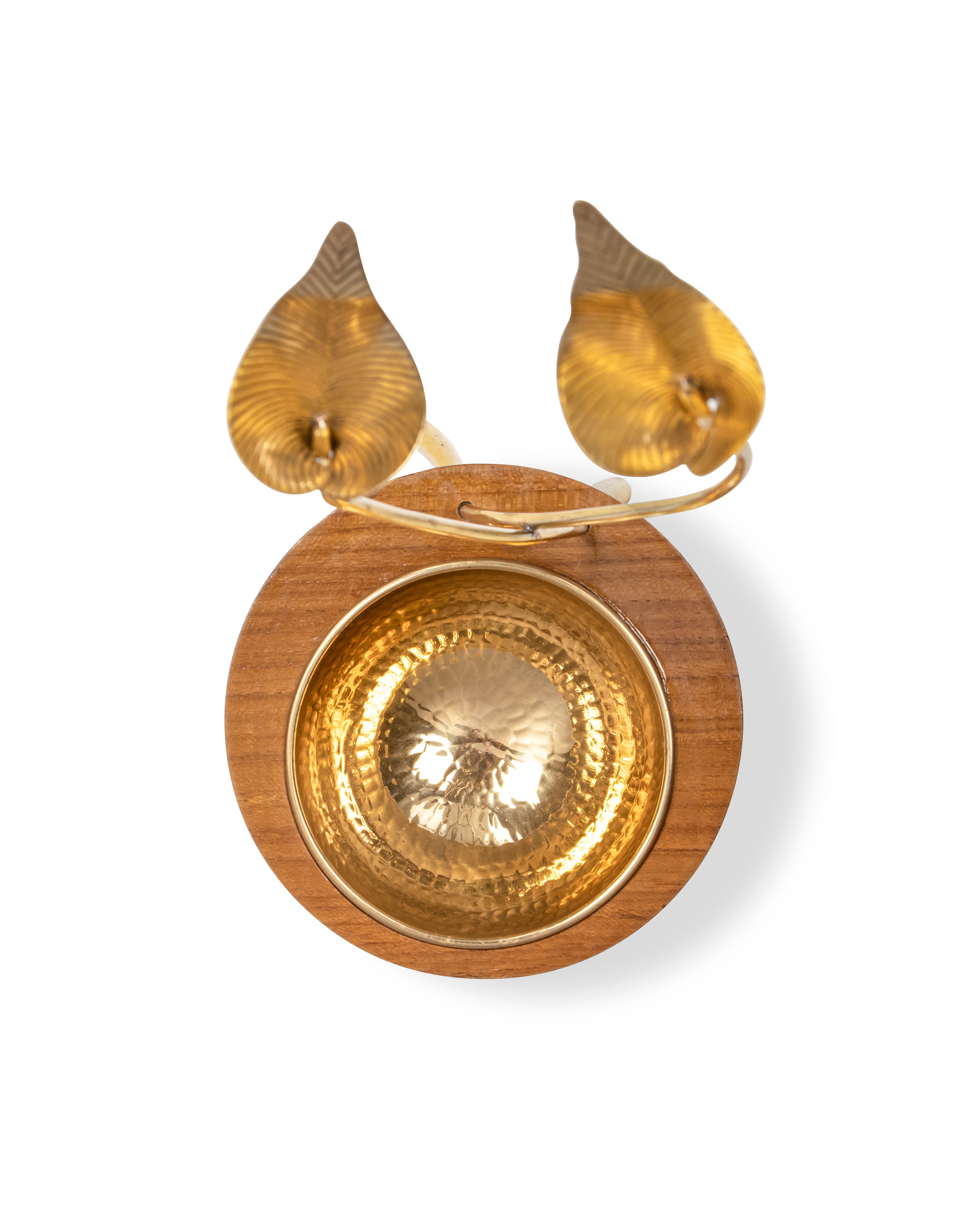 Calla Lily Bowl | Brass And Wood