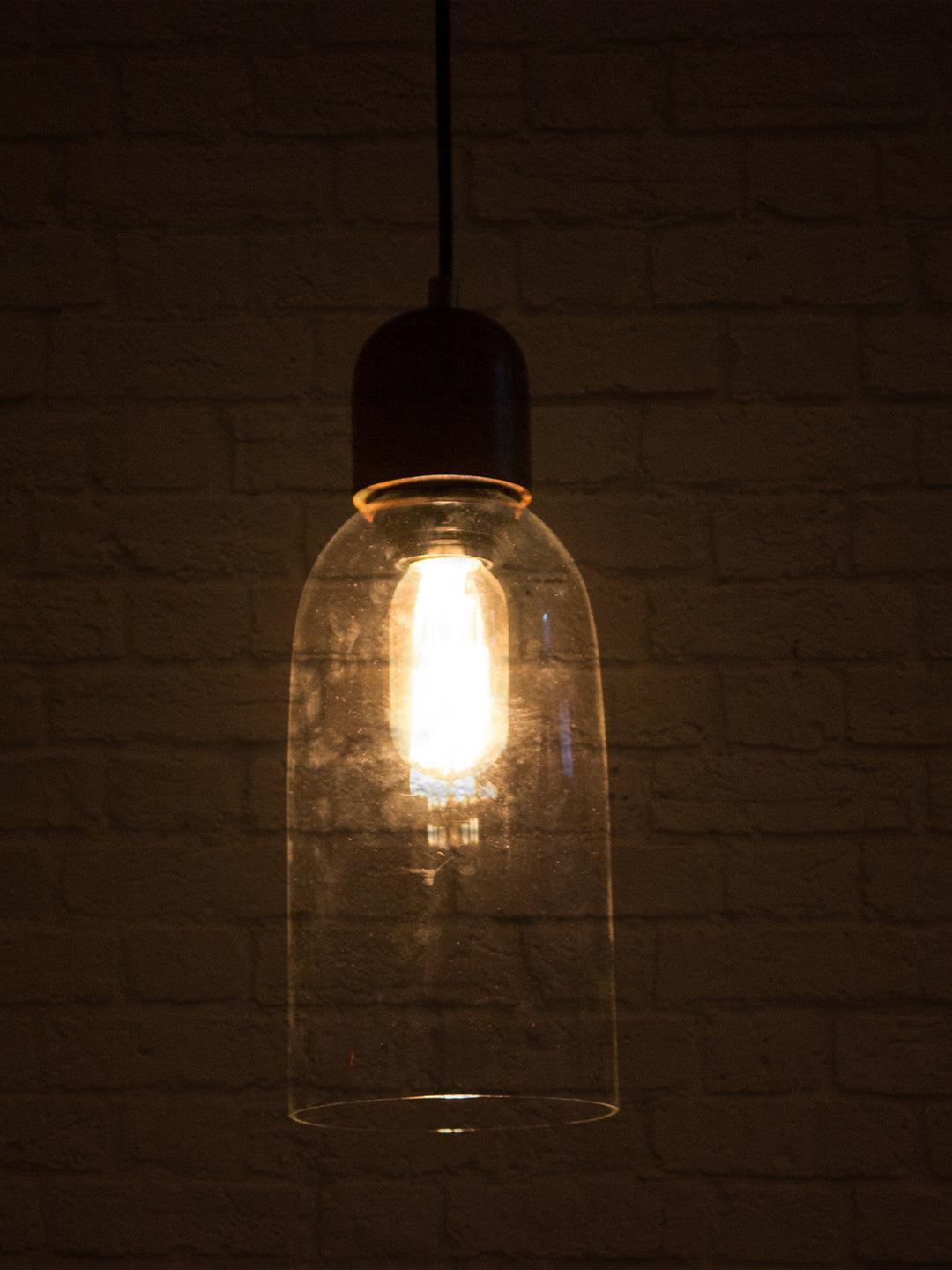 Modern Glass & Wooden Hanging Ceiling Light Lamp For Indoor & Outdoor Decoration