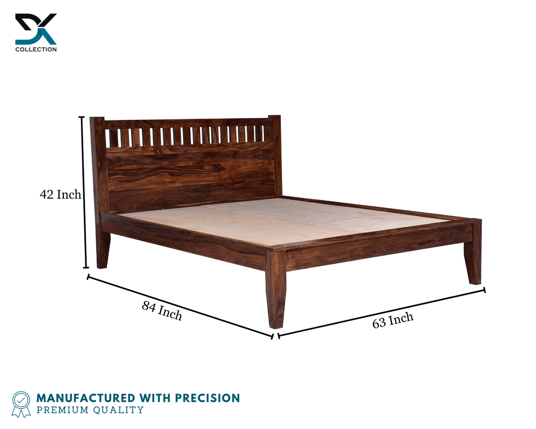 Ajanta Solid Sheesham Wood Queen Size Bed | Wooden Bed