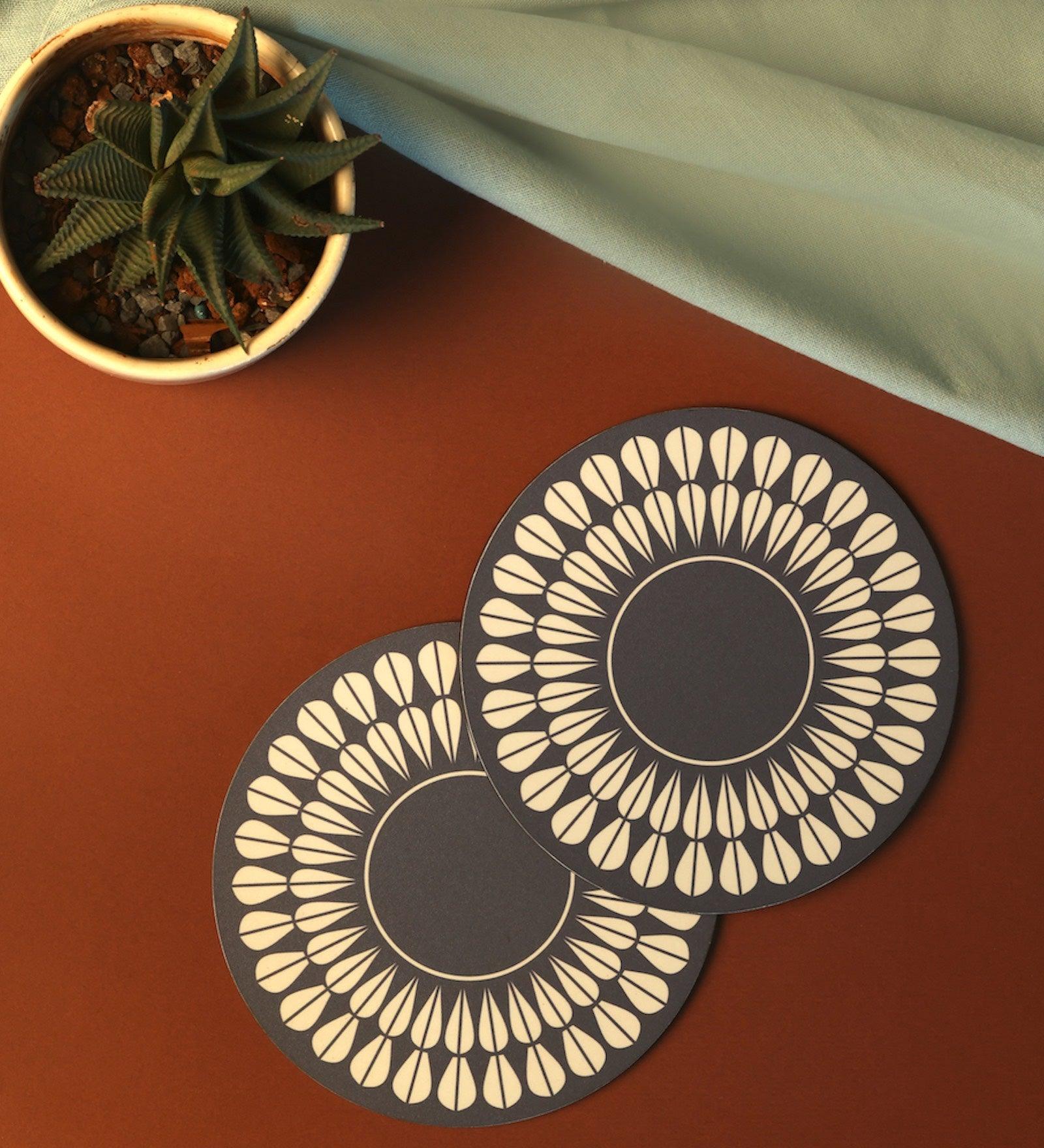 Blue Petal Big Trivet (Set of 4)