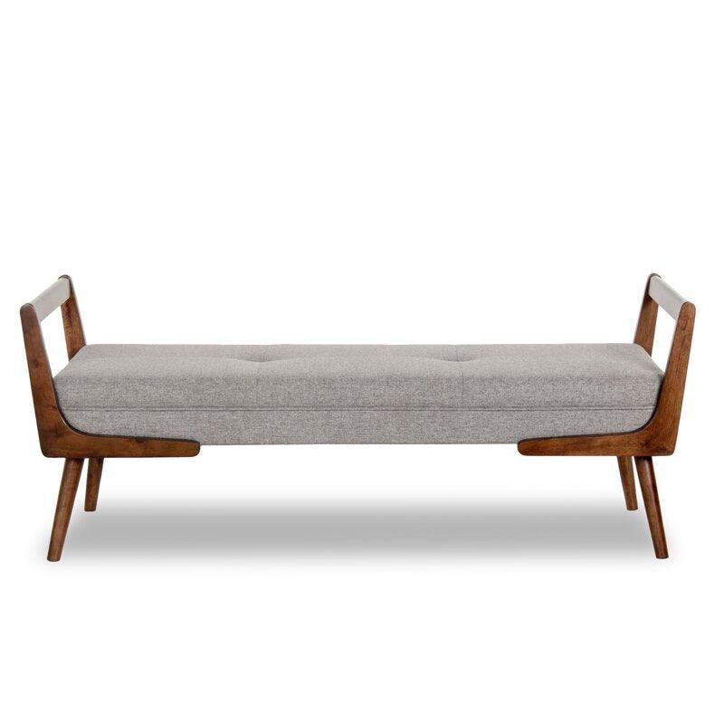 Barkan Solid Sheesham Wood Sofa Bench | Stylish Wooden Seating Bench for Living Room