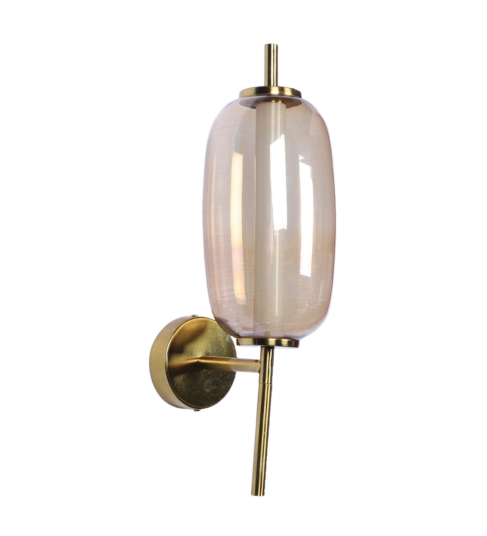 Antique Gold Metal Wall Light : Inbuilt LED