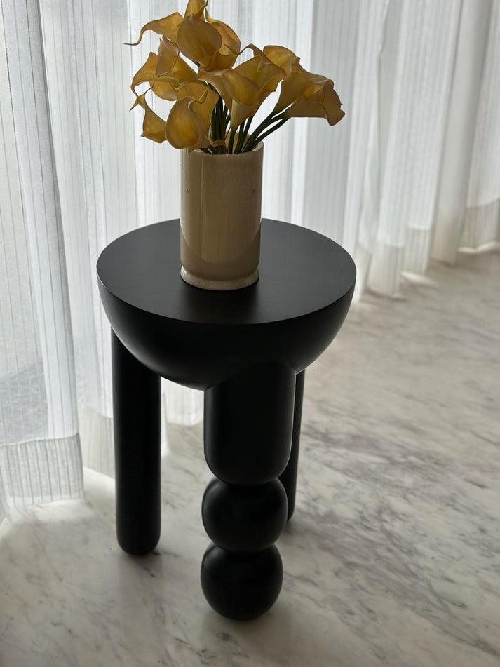 Mangowood Round Side Table | Spheres Designer End Table For Living Room