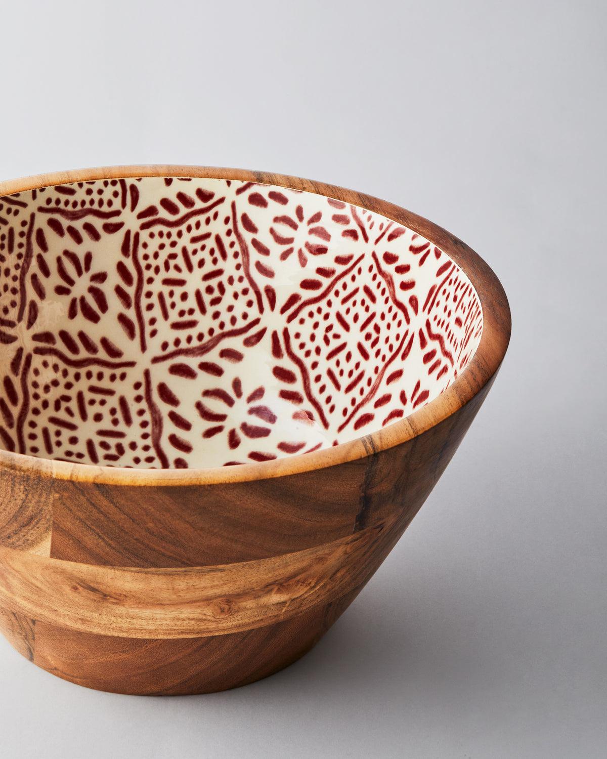 Tuli Wooden Salad Bowl | Handcrafted Eco-Friendly Serving