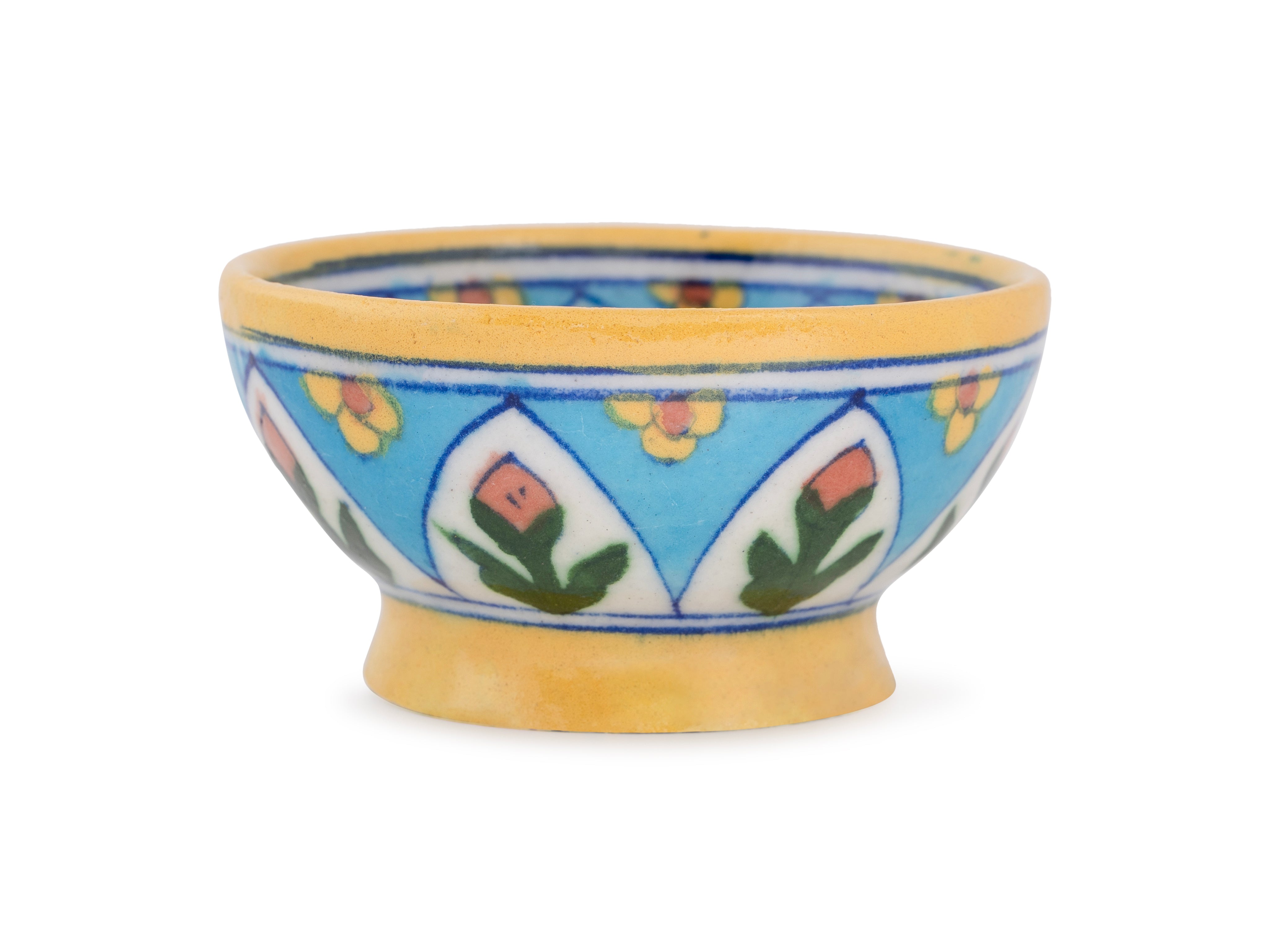 Handcrafted Blue Pottery Bowl