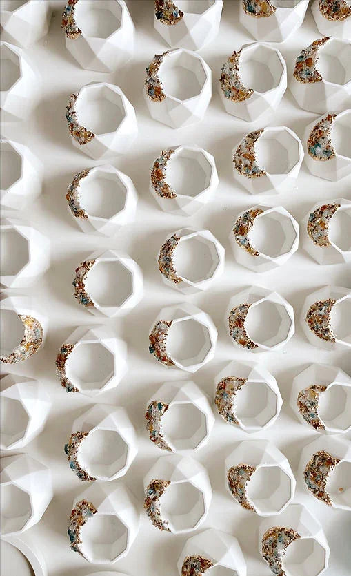 Concrete & Crystal Tea Light