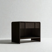 Aloha 1-Drawer Ash Black Stained Bedside