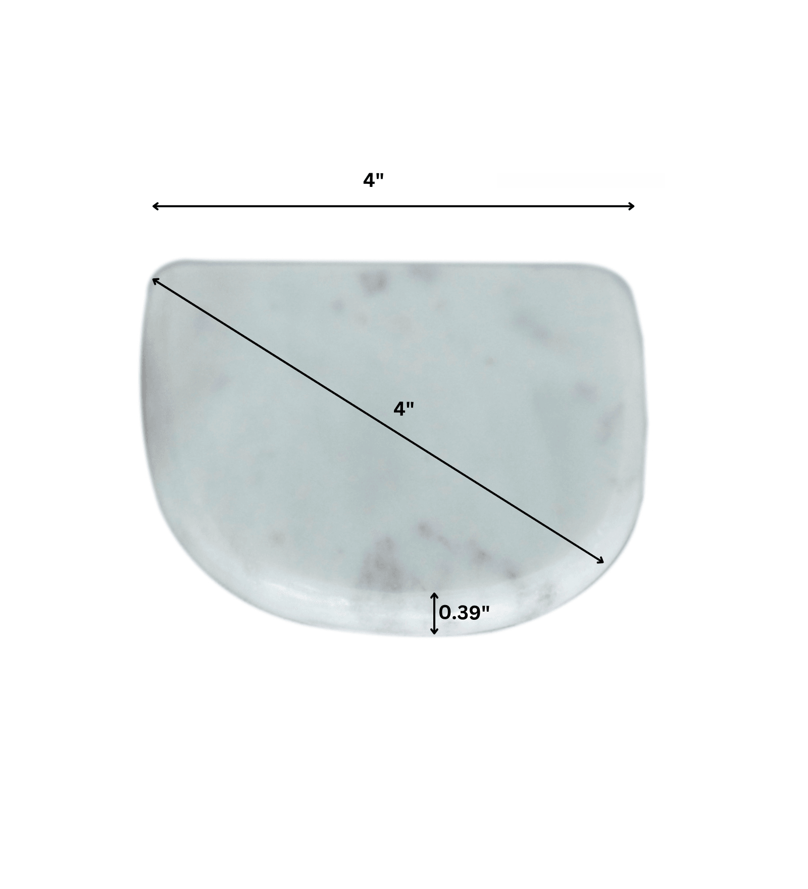 White Marble Tea/Coffee/Cocktail Coaster Set of 4 pcs, Table Decorative Cocktail Coaster (Half Round Shape) Heat-Resistant Coasters for Hot & Cold Beverages