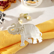 Gilded Heritage Elephant Napkin Ring Set of 4