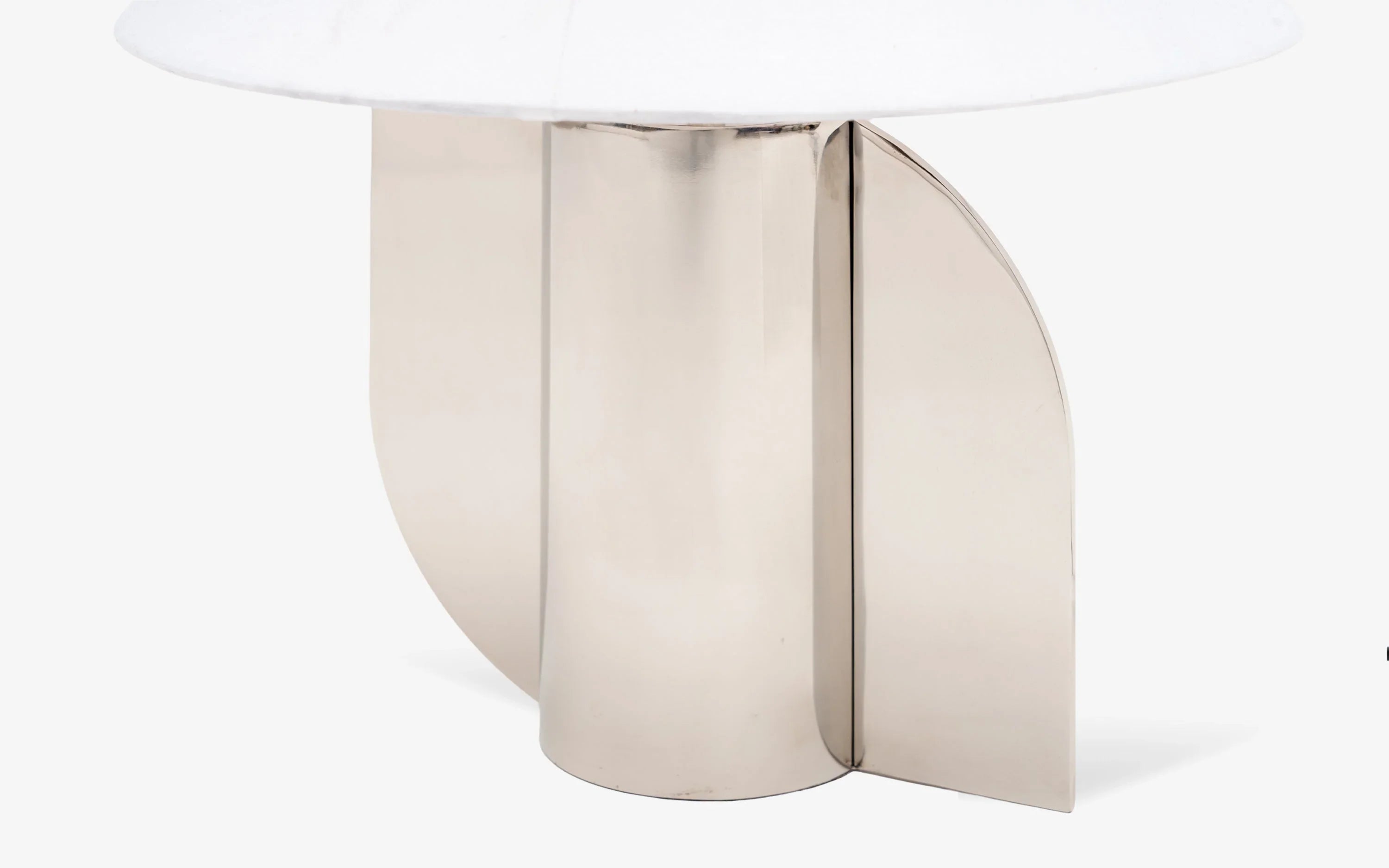 Helia Table Lamp | Stainless Steel and Cotton Fabric