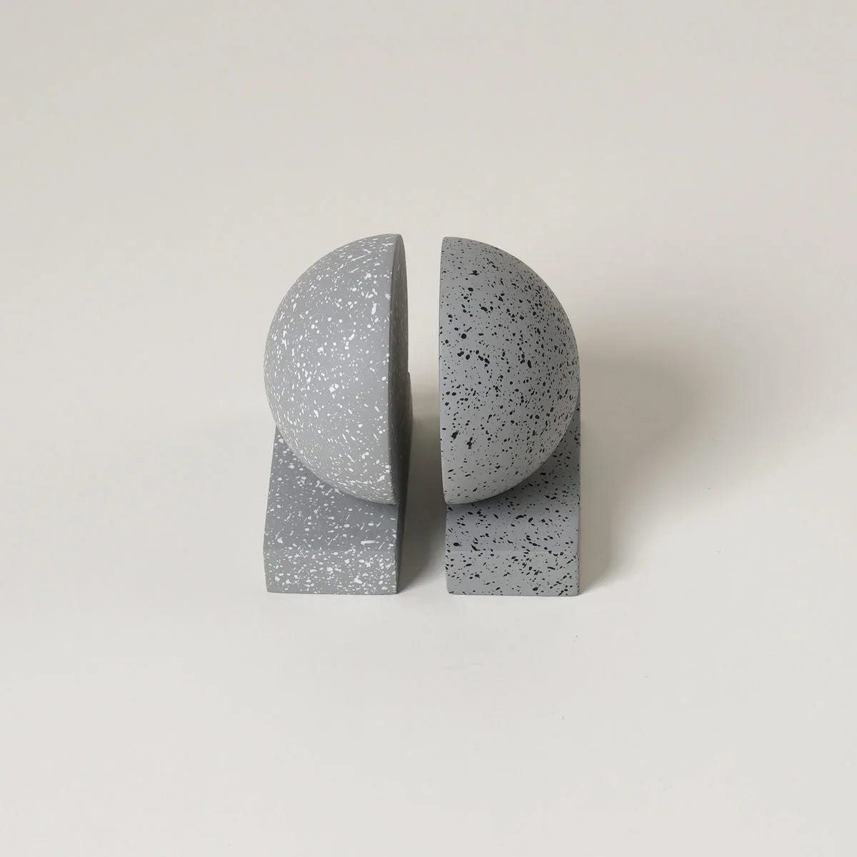 Concrete Bookends | Modern Grey Decorative Book Holders for Home & Office