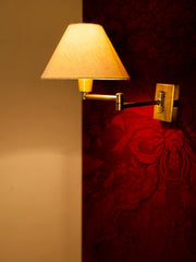 Brass Antique Double-Arm Bedside Wall Light