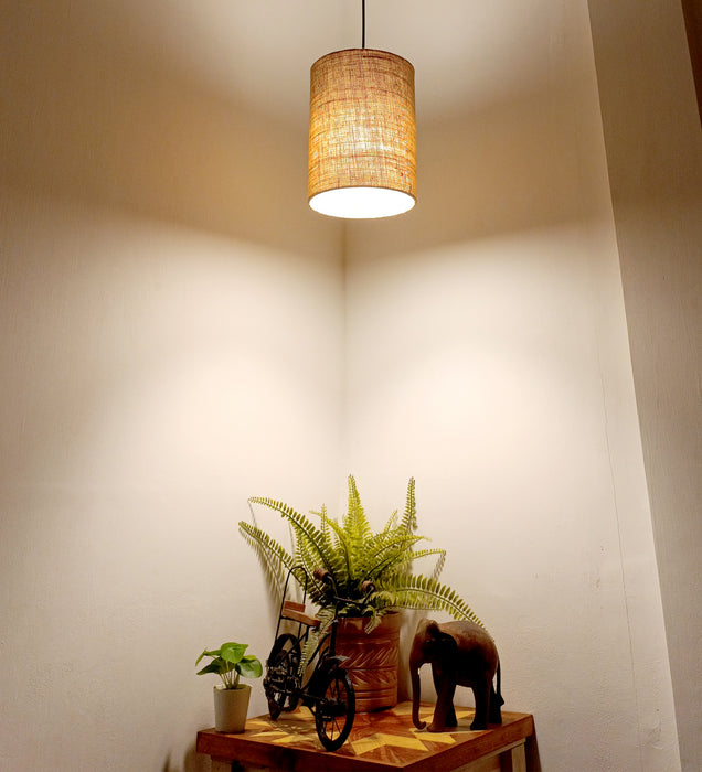 Elementary Brown Wooden Single Hanging Light | Pendant Lamps