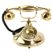 Decorative Brass and Wood Telephone Replica - Unique Model