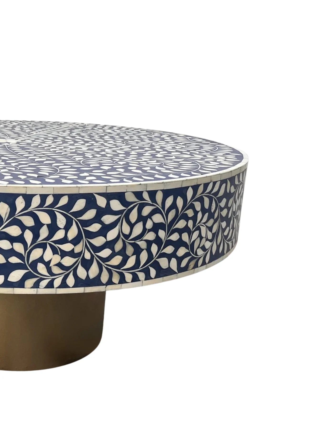 Inlay Blue Round Coffee Table