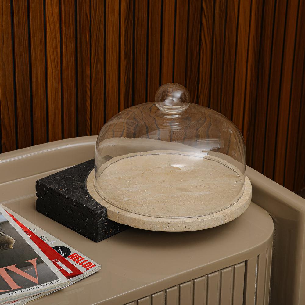 Marble-Cake And Dessert Stand With Lid