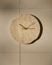 Tilt - Travertine Wall Clock