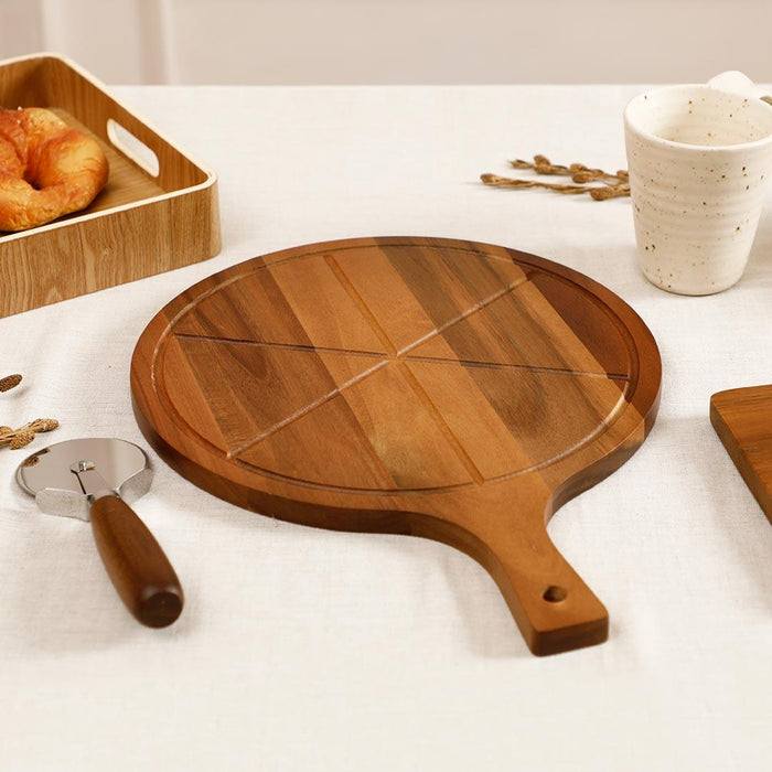 Crispin Wooden Pizza Board With Knife