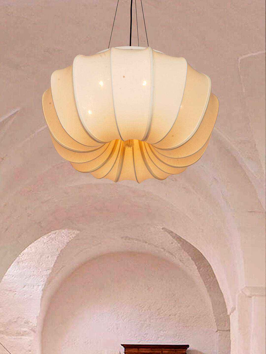Modern Inverted Umbrella Fabric Pendant
  Light