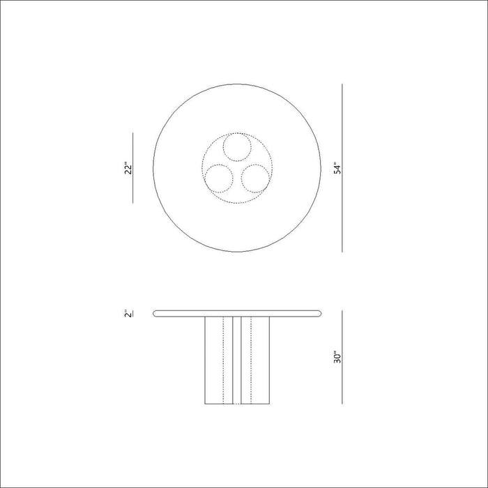 Dining Table With 3 Round Legs