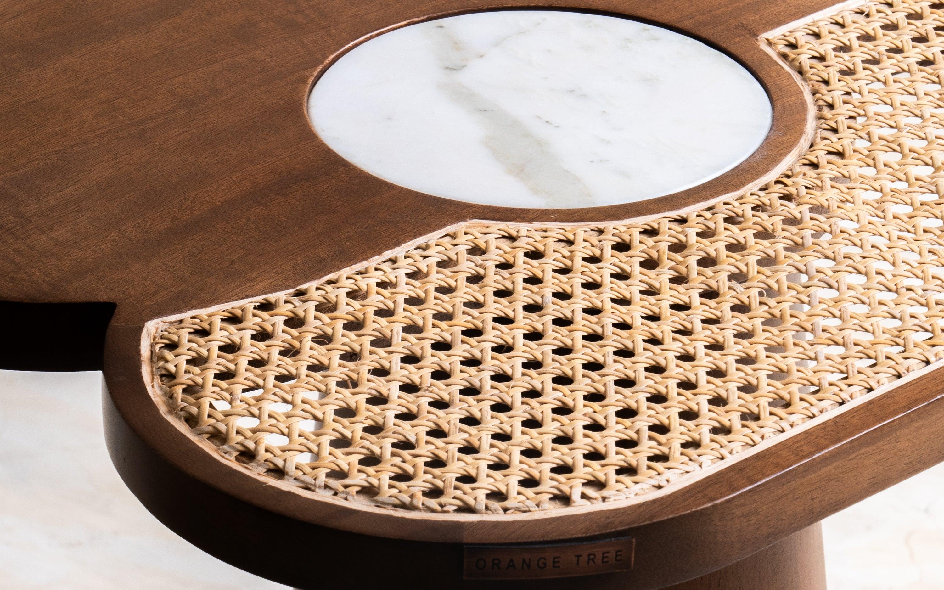 Daisy Accent Side Table for Living Room | Mango Wood End Table