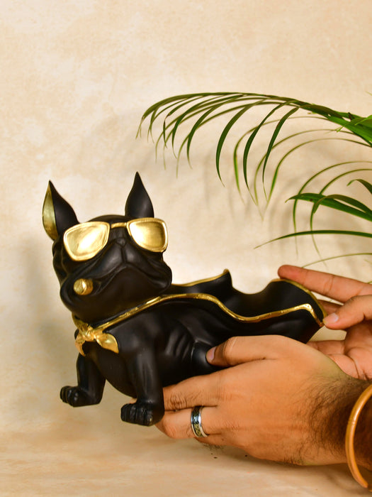 Resin Caped Dog Showpiece